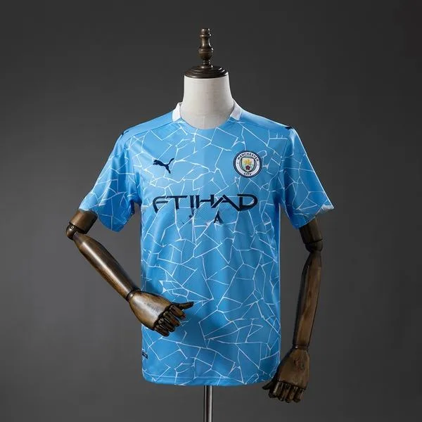 Camiseta de fútbol Manchester City 2020/21 LOCAL MANGA CORTA VERSION FAN